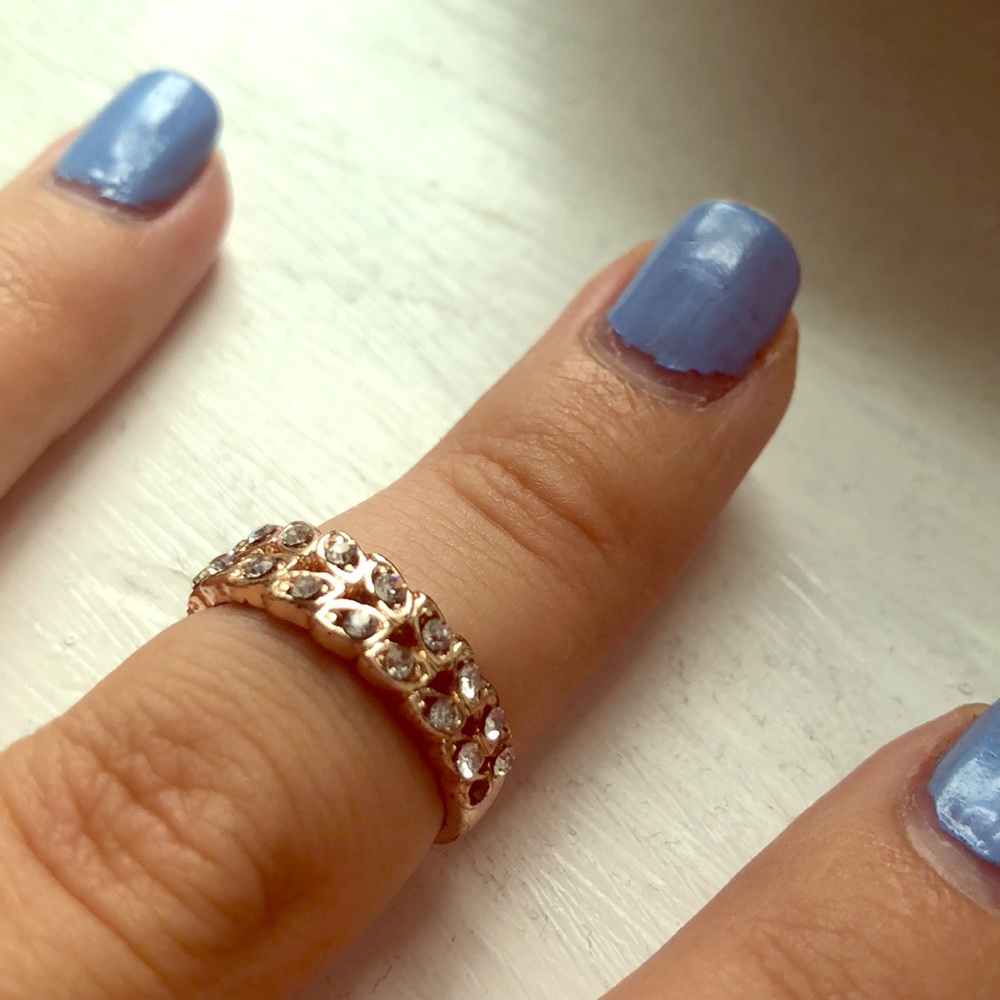 Rose Gold Diamond Vine Ring